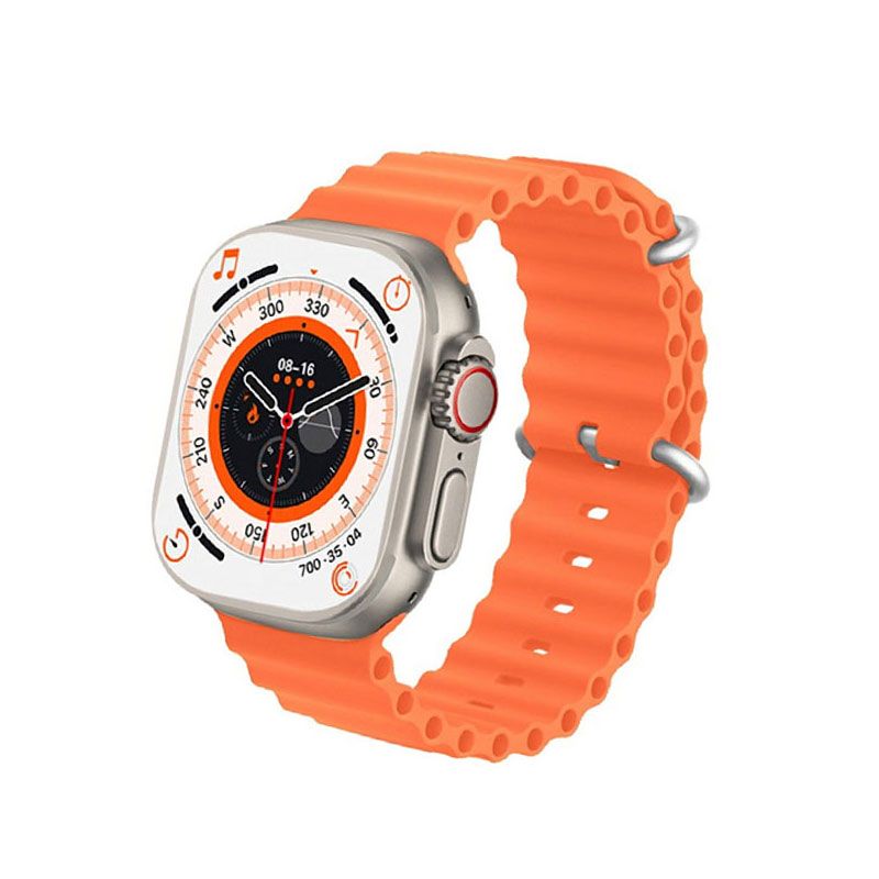 Newest T800 Ultra Smartwatch Series 8 with Wireless Charging - Orange Color