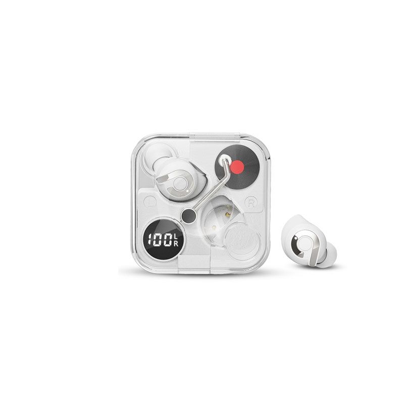 P61 Pro Transparent TWS Earbuds – White Color