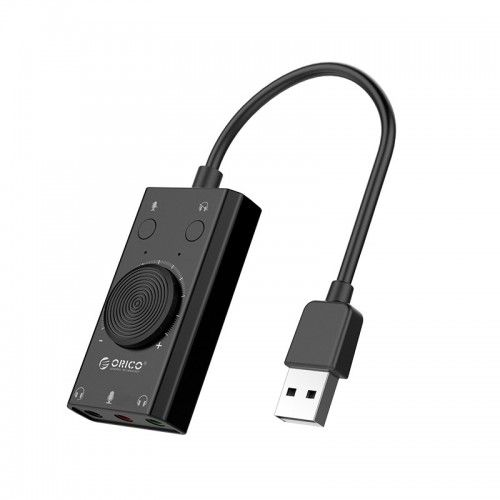 Orico SC2 USB 2.0 Sound Card – External Audio Adapter for Headphones & Microphones