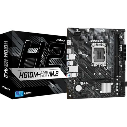 ASRock H610M-H2/M.2 Micro ATX Motherboard | Supports 14th, 13th & 12th Gen Intel CPUs | DDR4 Memory