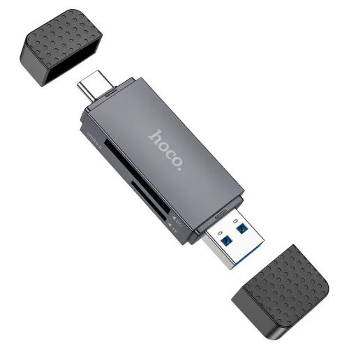 Hoco HB45 Spirit USB & Type-C Card Reader – 3.0 High-Speed Dual Interface Adapter