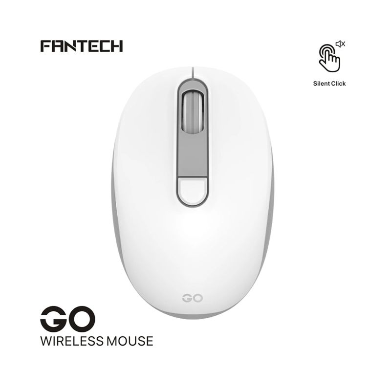 Fantech Go W192 White Silent Wireless Mouse – White Color