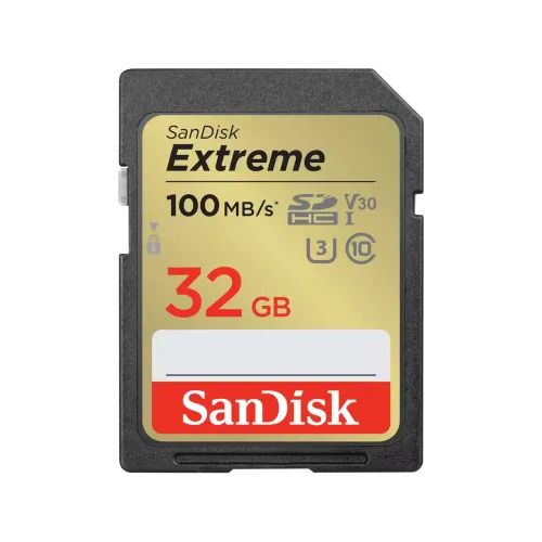 SanDisk Extreme 32GB SDHC Memory Card – 100MB/s High-Speed UHS-I Storage